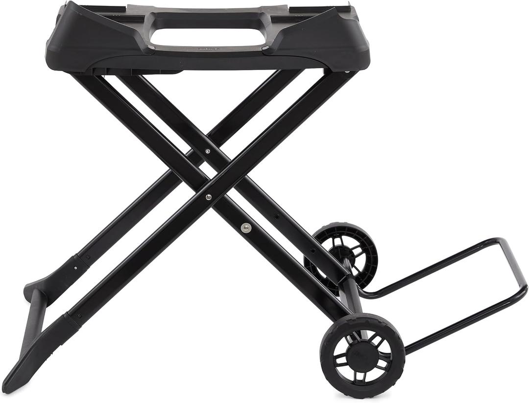 Weber Q Portable Cart Folding Grill Cart with Wheels for OnTheGo Cooking, AllTerrain with Secure Strap, Upright Lock Indicator & Durable Wheels