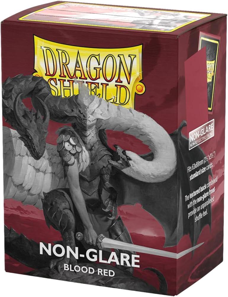 Dragon Shield | Standard Size Card Matte Sleeves | 100 CT - Non Glare Smooth & Tough Premium TCG Sleeves | Compatible with Pokémon, Flesh & Blood, One Piece & Magic the Gathering | Blood Red