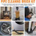 30Feet Chimney Sweep Kit,8 in Brush Head,Dryer Vent Cleaner Kit, Chimney Sweep&Chimney Cleaning Kit, Rotary Chimney Cleaning System for Flue/Fireplace/Sewage Pipe/Hood with 23 Nylon Flexible Rods