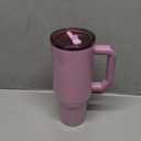 Thicc Buddy - 40 oz Stainless Steel Vacuum Insulated Tumbler with Lid and Straw for Water - Travel Mug Cupholder Friendly - Gifts for Women Men Him Her (Amethyst)