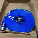 2" x 100 ft Discharge Hose for Swimming Pools, Heavy Duty PVC Lay Flat Water Backwash Hose,Durable Pool Drain Hose with Aluminum Pin Lug Fittings for Water Pump And Filters