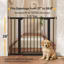 InnoTruth 27-36.6 in Wide Baby Gate for Stairs and Doorways, Black