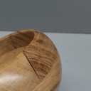 EDHAS Acacia Wood Yarn Bowl Holder | Handmade Holder with Holes | Yarn/Wool/String Storage Accessory (7" x 7" x 4")