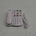 Big Button Phone for Seniors, Corded Landline Telephone with Handsfree Function and 9 Groups of Memory, One-Touch Dialling,Suitable People with Vision Disorders/Hearing Damage (EX-LD-858HF)