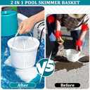 8" Pool Skimmer Basket with Handle for Pentair U-3/Hayward