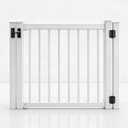 Gate Kit (1-1/2" pickets, White) - Aluminum Deck Gate Kit - Build-to-Fit Hardware-Mounted Gate for Deck/Patio Fits Openings Up to 48" Wide Hinges & Latch Included (42" H)