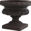 Nearly Natural 12.5in. Iron-finish Decorative Urn (Indoor/Outdoor)