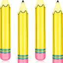 4Pcs 27 Inch Large Inflatable Pencil Balloons Back to School Inflatable Pencil Balloon Graduation Party Decoration for Back to School Classroom Garden Room Birthday Party Decorations