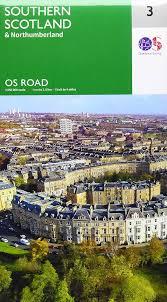 Roadmap Southern Scotland Northumberland, Map