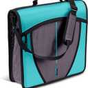 Case-it Mighty Zip Tab School Zipper Binder | 3-Inch O-Rings, 600-Sheet Capacity, 5-Subject Expanding File Folder, Multiple Pockets & Storage Organizer, Shoulder Strap | D-146 Spearmint