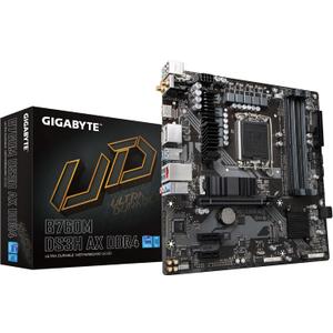GIGABYTE B760M DS3H AX DDR4 Intel LGA 1700 mATX Motherboard, Support Intel Core 14th/13th/12th Gen, DDR4, 6+2+1 Power Phase, 2X M.2, PCIe 4.0, USB-C, WIFI6E, 2.5GbE LAN, Q-Flash Plus, PCIe EZ-Latch