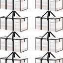 8 Pack Extra Large Heavy Duty Moving Bags, Clear Storage Bins with Lids, Reinforced Handles & Heavy-Duty Zippers Moving Boxes Storage Bags Totes for Clothes Packing, Dorms, College Supplies, Clear, 27"L x 13.7"W x 14.9"H