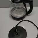 OVENTE Electric Kettle, 1.5L Borosilicate Glass Countertop Water Heater and Boiler for Coffee or Tea, BPA-Free, Auto Shut-Off, Boil-Dry Protection, Removable and Washable Spout Filter, Black KG83B