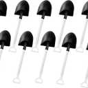 60 PCS Mini Shovel Shape Spoons, White Disposable Plastic Dessert Spoons, Tiny Scoop for Pudding, Yogurt, Ice Cream, Dessert