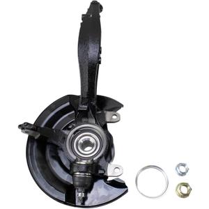 TRQ Front Steering Knuckle & Wheel Bearing Hub LH Left Driver Side Assembly Compatible with 2003-2007 Honda Accord L4 2.4L Automatic Transmission 510073 698-401