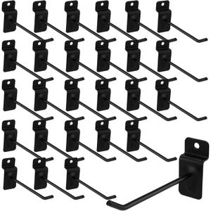 100 PCS 4 Inch Slatwall Hooks, Slat Wall Gridwall Panel Slat Wall Hooks Slot Board Hangers Pegs Hanging Accessories for Garage Shop Room Organization and Commercial Exhibition