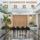 WPC Slat Wall Panels 8 Pack 96" x 6", Waterproof Fluted Wall Paneling, Accent 3D Wall Panel for Wall Decor, Bathroom, Bedroom, Office - Low Grille Elm (Cover Approx.32 sq.ft)