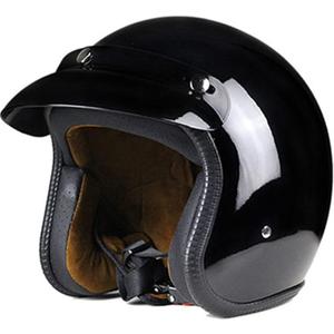 Harssidanzar Retro Motorcycle Helmet 3/4 Open Face Helmet Vintage Style for Men Women, DOT Approved CU601