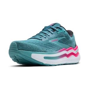 Brooks Women’s Ghost Max 2 Neutral Running & Walking Shoe - Storm Blue/Knockout Pink/Aqua - 7.5 Medium