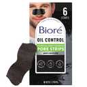 Bior Charcoal Deep Cleansing Pore Strips for Men, Nose Strips for Blackhead Removal on Oily Skin, Features C-Bond Technology with Instant Pore Unclogging, 6 Count