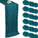 6 Pack Teal Cheesecloth Table Runner 10FT Boho Cheese Cloths Gauze Fabric Table Runners 120 Inch Rustic Sheer for Spring Wedding Birthday Party Baby Shower Holiday Home Decorations