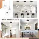 KoKo&Yukina 3 Light Globe Glass Pendant Light Modern Black Globe Chandelier Adjustable Length Pendant Light Fixtures Milky White Glass Ceiling Light for Foyer Hallway, 3-light, D11.8"