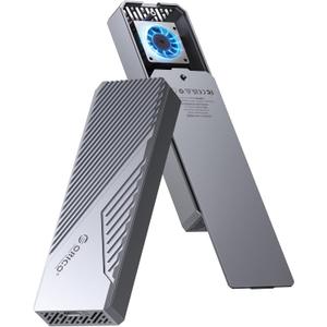 ORICO 40Gbps M.2 NVMe SSD Enclosure with Built-in Cooling Fan, Aluminum External NVMe Case Supports 2230 2242 2260 2280(M Key), Compatible with Thunderbolt 3/4, USB4/3.2/3.1/3.0 - CNM2-U4