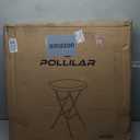 pollilar Cocktail Table 28in Portable Folding Bar Height Table, Compact Round High Top Plastic & Steel Bistro with Removable Legs, for Indoor Outdoor RV Patio Catering Parties Commercial Events-White, 2.3ft