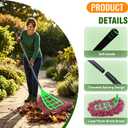 Outdoor Broom Heavy Duty, Adjustable Handle Wide Coverage Broom, Lightweight Plastic Broom for Factory, Office, Patio, Yard & Garden Cleaning