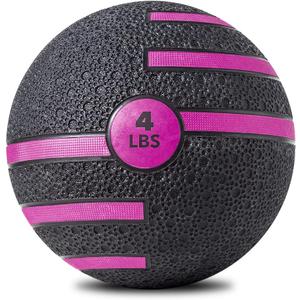 JFIT Dual Texture Medicine Ball – Weighted Exercise Ball for Strength, Core & Functional Fitness Training 4 LB