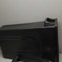 United Solutions Highboy Waste Container with Swing Lid, 23 Gallon, Space Saving Slim Profile and Easy Bag Removal, Handles for Easy Carrying, Indoor/Outdoor Use, Black, 1-Pack.