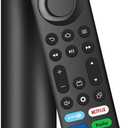 Replacement Voice Remote Control for Fire Series, TV Cube/Stick, Compatible with 4K Max/4K (1st/2nd Gen), (2nd/3rd Gen)/Lite/HD, Fit for Insignia/Pioneer Smart TV (Black- Hulu Button)