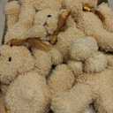 HyDren 18 Pcs Bear Stuffed Animals Bulk 12 Inch Soft Plush Bears Doll with Bows Small Stuffed Toy for Girl Boy Baby Shower Christmas Valentine Birthday Decor Gift Party Favors (Light Brown)