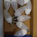 60 Watt Led Candelabra Bulbs Equivalent, E12 Led Ceiling Fan Lightbulbs, 550 LM, 5000K Daylight Type B Light Bulb for Chandelier, Non-Dimmable Candle Bulbs, 12 Pack (White)