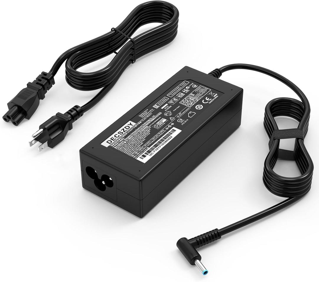 DECSZDY Laptop Charger Replacement for HP Laptop Computer 45W Smart Blue Tip Power Adapter