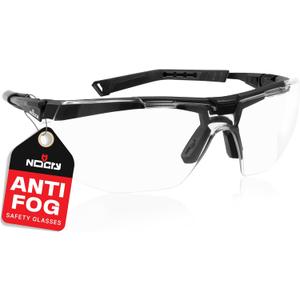NoCry Anti Fog Safety Glasses for Men and Women  ANSI Z87 Rated, Scratch-Resistant Eyewear with Adjustable Temples and Nose Pad  100% UV Eye Protection (Clear)