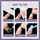 5 x Short Coffin Gel Nail Tips: 240 PCS Pre-Shaped Full Cover False Coffin Nails Tips Acrylic Clear Fake Nails Extension for Nail Manicure Home DIY Women 12 Sizes