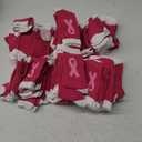 Shyyween 60 Pairs Breast Cancer Awareness Socks Bulk Pink Ribbon Middle Tube Football Socks for Events Youth Adult(Pink)