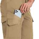 Moosehill Mens-Hiking-Shorts Cargo Lightweight Water Resistant Quick Dry Big & Tall with 8 Pockets for Tactical Work (38 Regular, Khaki)