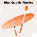 0.5ml Syringe with Cap, 31G 1/4" 6mm 1/2cc Syringes, Disposable Individual Package, Pack of 20