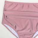 GINKANA Maternity Bikini Set Flounce Swimsuit Bathing Suit Top Swimwear Bottom Bathing Suits (Small, Dark Pink)