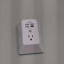 5 Outlet Extender Multi Plug Wall Outlets with 4 USB Charging Ports (1 USB C Outlet), 3 Sided 1680J Surge Protector Power Strip USB Wall Charger for Home, Office, Travel, ETL Listed, White