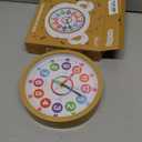 Wall Clock for Kids Learning - Teaching Time Wall Clocks Battery Operated Silent Non Ticking - Analog Colorful Clock Decorative for Kids Room Classroom School(8 Inch)