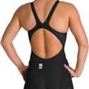 Arena Women's Powerskin Carbon Glide Full Body Short Leg Open Back Swimsuit for Competitive Racing, Practice Kneeskin (Black) 22