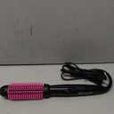 REVLON Silicone Bristle Heated Hair Styling Brush | Fast, Long Lasting Volume for Easy Styling | 1" Barrel for Full Body and Smooth Styles (Black/Pink)