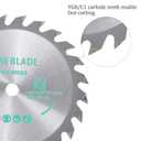 4pcs Circular Saw Blade - [4-1/2 Inch x 24 Teeth x 3/8 Inch Arbor] Tungsten Carbide Tipped Table Miter Saw Blades for Wood Aluminum Soft Metal Use | Silver Tone