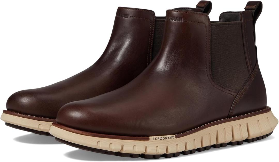 Cole Haan Men's Zerogrand Remastered Waterproof Chelsea Boot (9, Dark Coffee/Dark Roast/Oxford Tan)