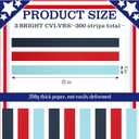 Faccito 300 Pcs 4th of July Star Paper Chain Strips for 250th Anniversary Decoration Patriotic Garland Bunting Banners DIY Crafts Supplies, Red Blue Hanging Decoration for Independence Day