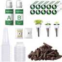 Yoocaa 178pcs Seed Pod Kit for Aerogarden, Grow Anything Kit with 100 Sponges, A&B Nutrient Plant Food, 50 Labels, 12 Baskets, 12 Domes, Compatible with All Hydroponics Systems
