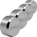 Vehiclex 4-Pack Heavy-Duty Puck Lock Set  Keyed Alike, Hidden Shackle Lock  Rust-Resistant Security for Trailers, Garages, Cargo Doors  Silver